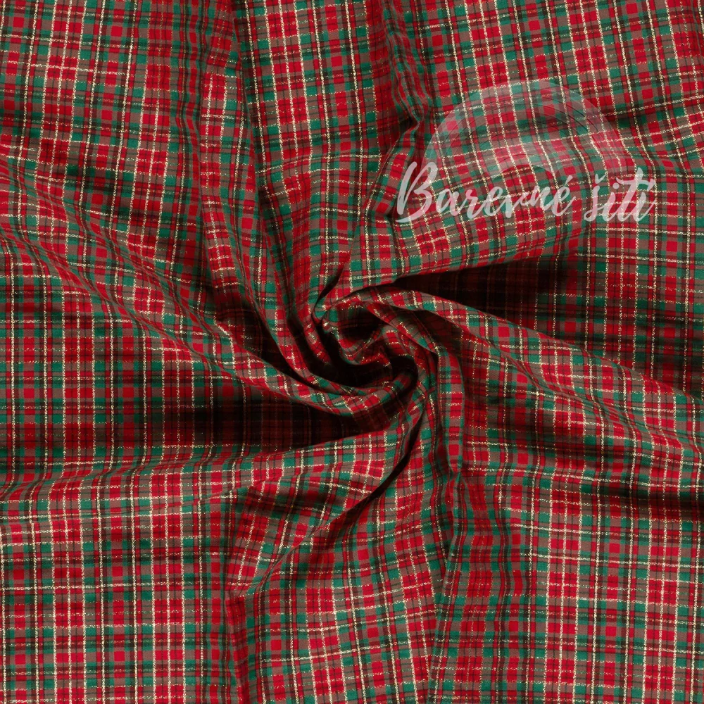 Plátno, Vánoční kostka Tartan 003 (E)