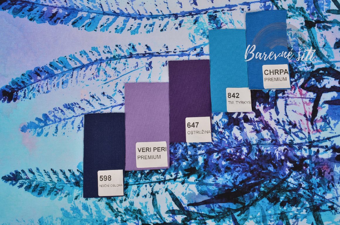 Úplet Kapradí tyrkys, bordura (E)