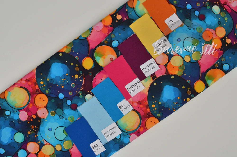 Úplet, Barevné kaňky (E) 1,05m/ks