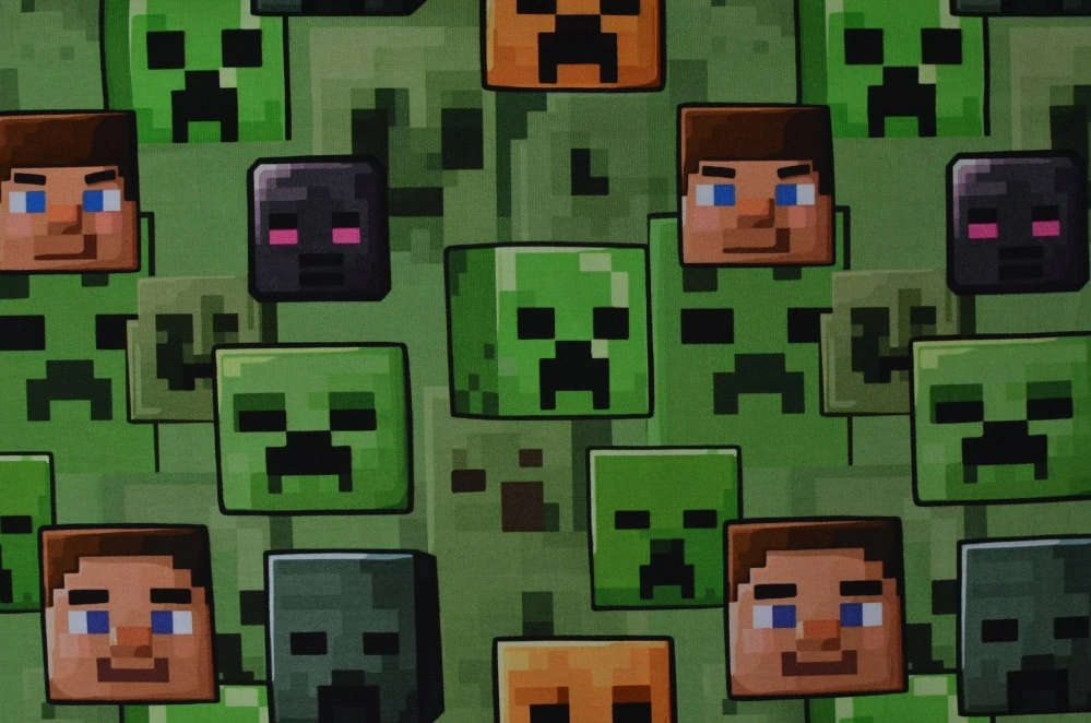 Teplákovina, Minecraft tváře (E)0,93m/ks