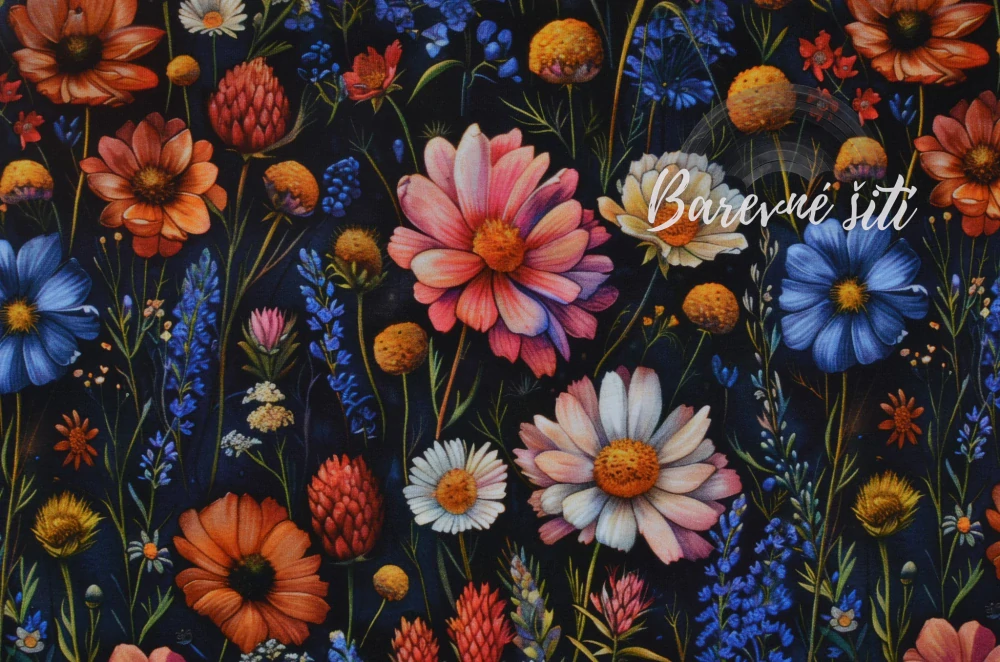 Úplet, Mix lučních květů na tmavé (E)