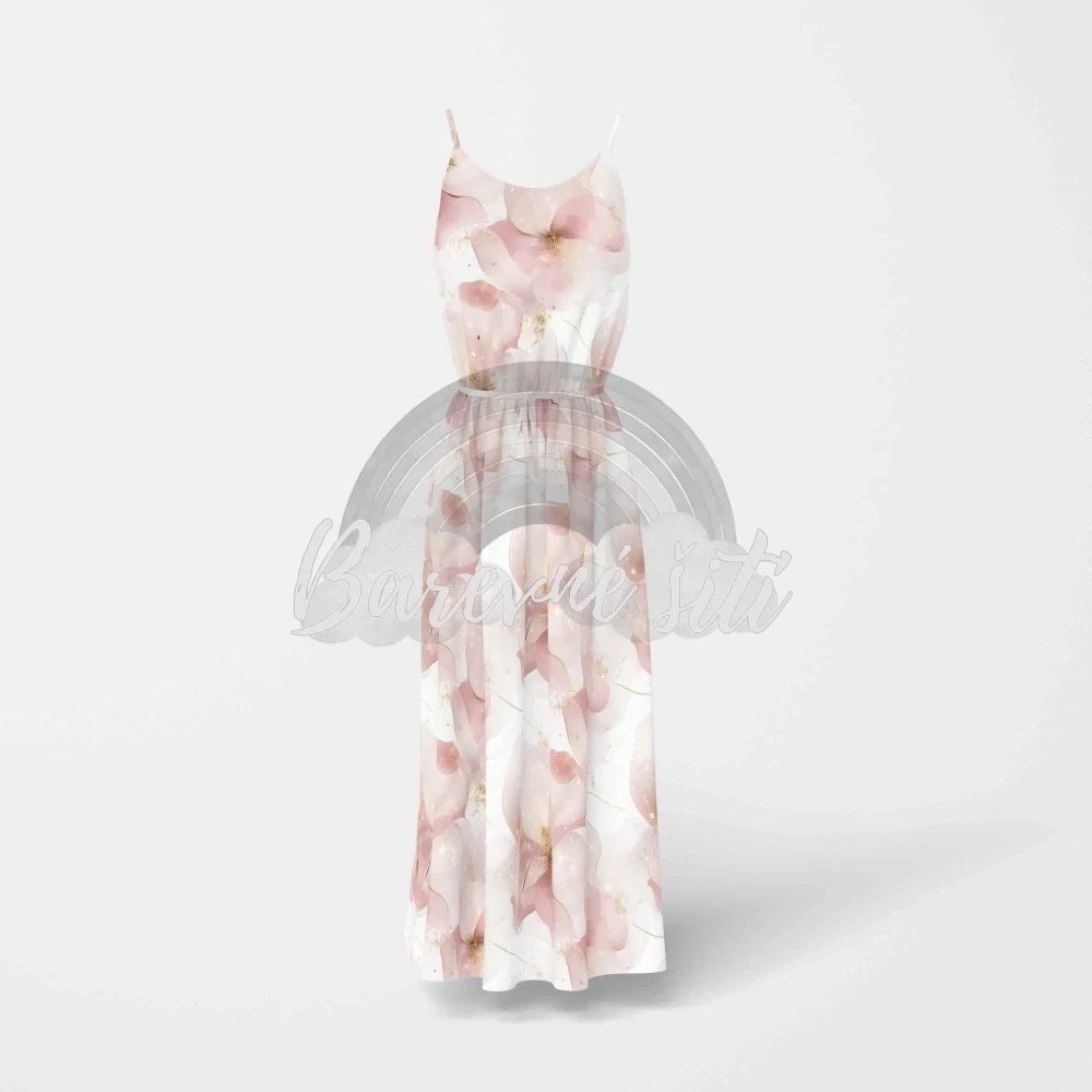 Venezia, Růžovounké květy se zlatým třpytem (E) 1,10m/ks