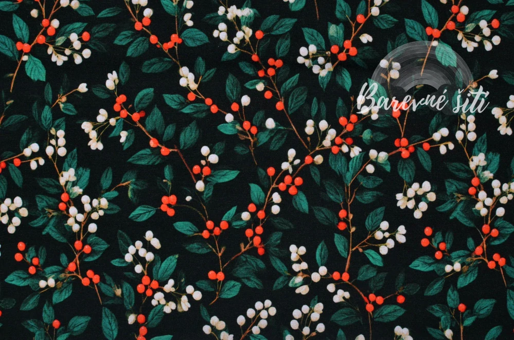 Úplet, Červené a bílé bobulky (E) 1m/ks