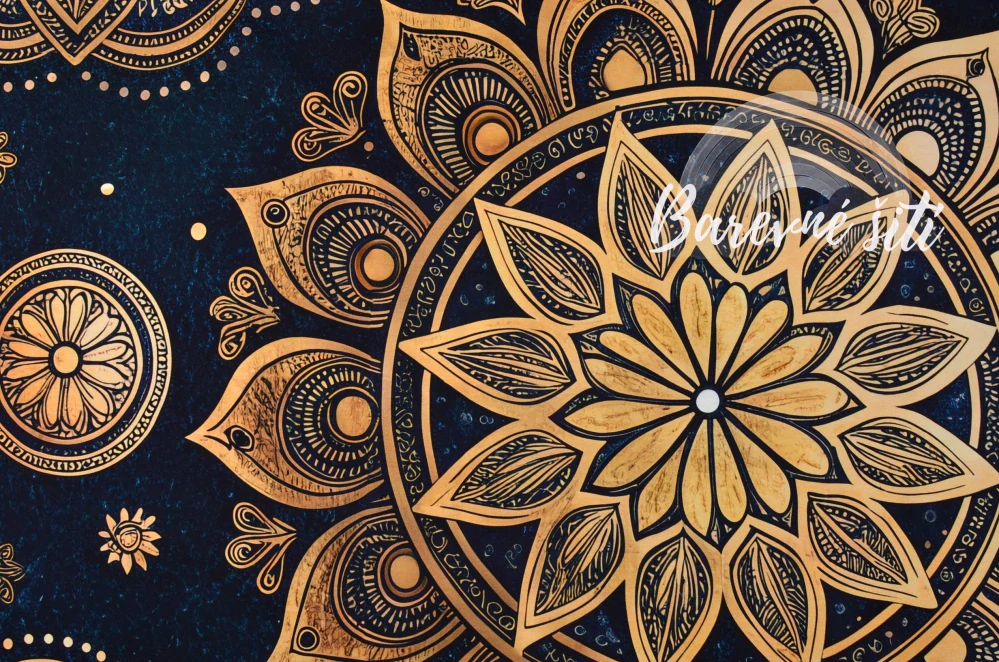 Úplet, Královská zlatá mandala (E) 0,25m/ks
