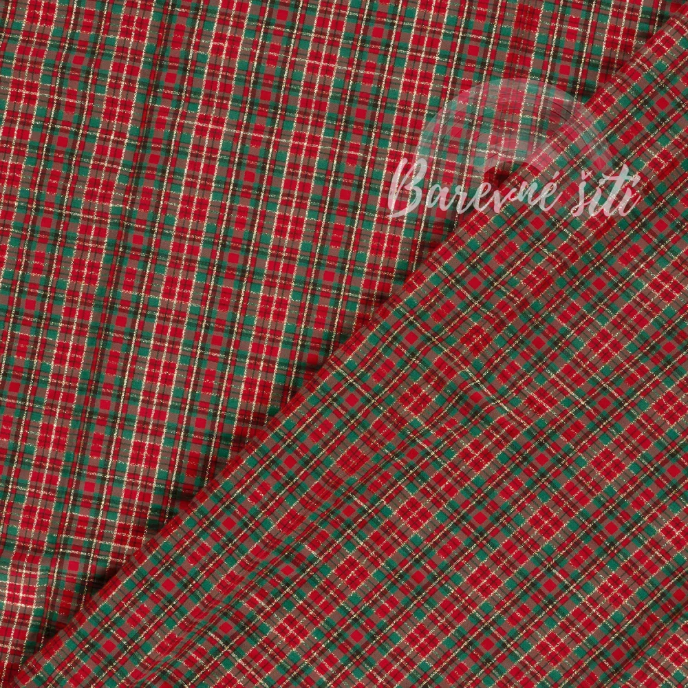 Plátno, Vánoční kostka Tartan 003 (E)