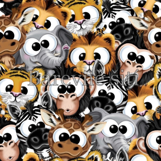 Úplet Vykulená safari zvířátka (E)