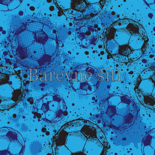 Úplet Modré fotbalové míče (E)