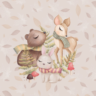 Teplákovina, Podzimní trojice zvířátek, panel (E)