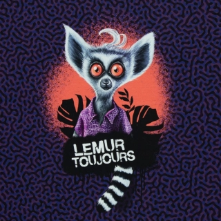 Úplet Lemur fialový, panel (E) 