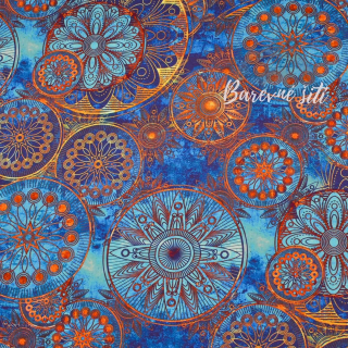 Úplet Terra mandaly na modré A světlé (E) 0,50m/ks