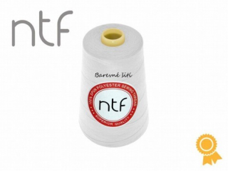 Bílá 011 / Bílá Premium, overlock niť, NTF 5000y (E)