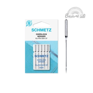 Jehly strojové overlock JERSEY 65/9 Schmetz (E)