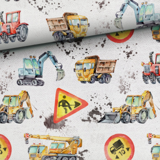 Úplet Pozor stavba, béžová (E) 1,55m/ks