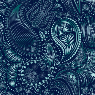 Úplet Azurové paisley (E)