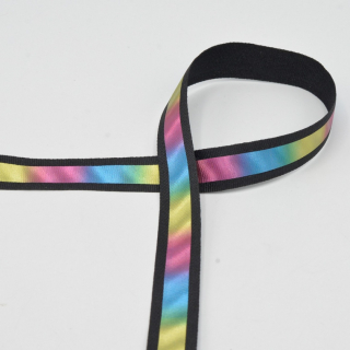 Reflexní lampas ČERNÝ duhový 2cm (E)