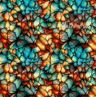 Úplet Motýlci z barevného skla (E)