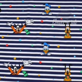 Úplet Mickeyho klubík modré pruhy (E) 0,6m/ks
