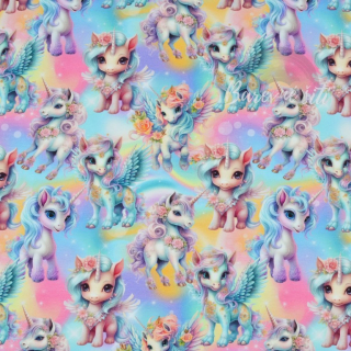 Úplet Načančaní jednorožci na duhové (E)