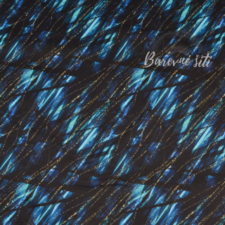 Alpina Modrozelený vzor se zlatými linkami (E) 1,20m/ks