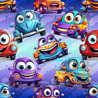 Úplet, Okatá autíčka dofialova (E) z 3m