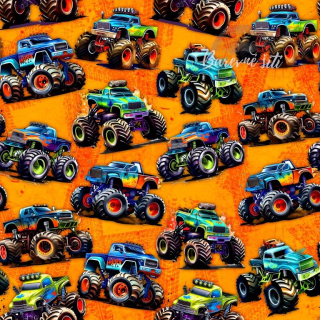 Úplet, MonsterTruck na oranžové (E) 0,92m/ks