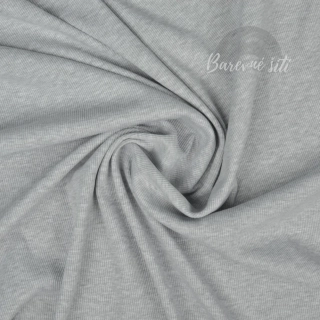 Náplet žebrovaný, Světlý šedý melír Premium (E) 