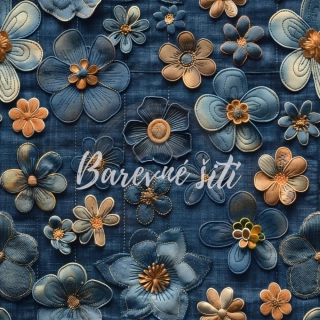 Úplet, Jeans květy (E)