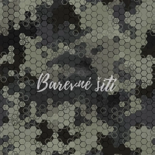 Teplákovina Maskáč šestiúhelníčky (E)