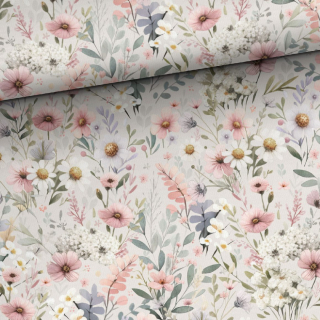 Teplákovina Jemné kytičky (E)