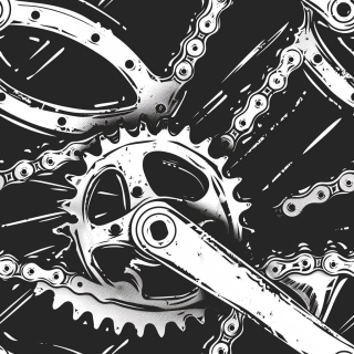 Sportovní úplet Silver light Černobílé cyklokliky s řetězy (E) 1,6m/ks