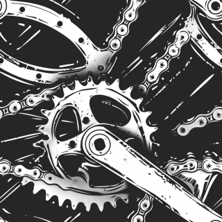 Úplet, Černobílé cyklokliky s řetězy (E)