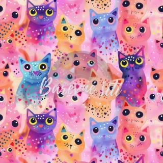Úplet, Růžovofialové kočičky (E) 1,3m/Ks