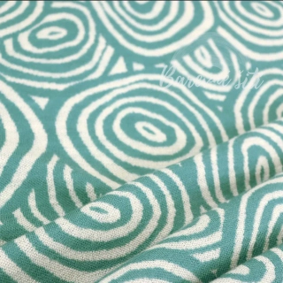 Merino Kruhy aqua a krém (E)