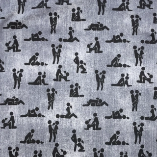 Úplet Kamasutra šedá jeans (E)