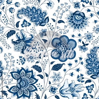 Úplet, Modrobílé ozdobné květy (E) 1,10m/ks