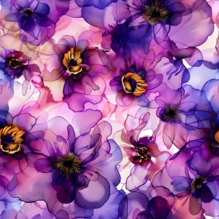 Úplet, Fialové pavučinkové květy (E)