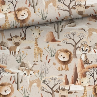 Teplákovina Savana zvířátka (E)