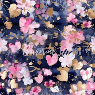 Teplákovina, Růžovozlaté srdíčkové květy (E)