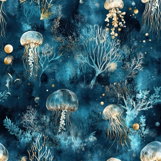 Úplet, Podmořské rostliny, medúzy (E)