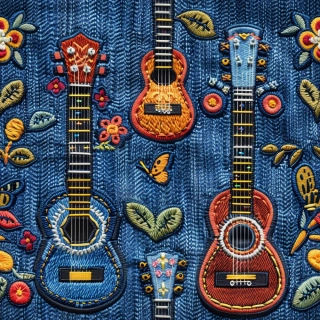 Úplet, Kytary na jeans (E) 0,6m/Ks
