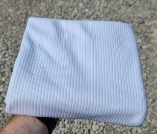 Žebrovaný úplet, Bílý 100% bavlna (E)