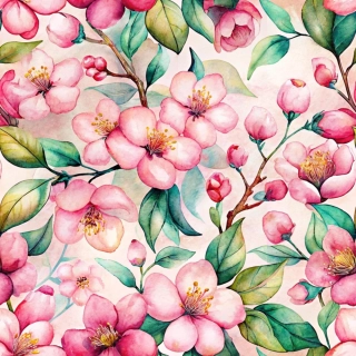Silky, Růžové jablůňkové květy (E)