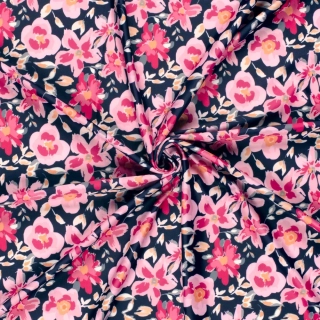 Plavkovina UV Růžové květy na tmavé (E)