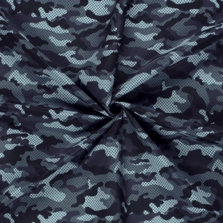 Látka na koupací kraťasy Šedý maskáč (E)