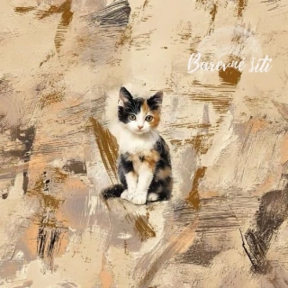 Úplet, Krémovohnědá kočička, panel (E)