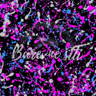 Úplet, Růžovofialové cákance na černé (E)