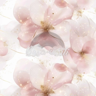 Silky, Růžovounké květy se zlatým třpytem (E)