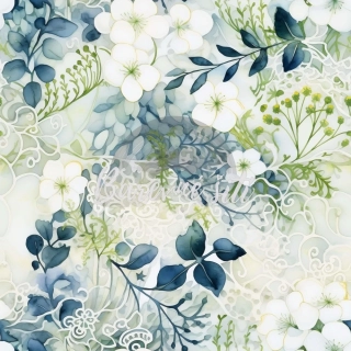 Venezia, Bílé kvítky, krajka, lístečky (E)**