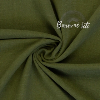 Viskoza se lnem Khaki (E)