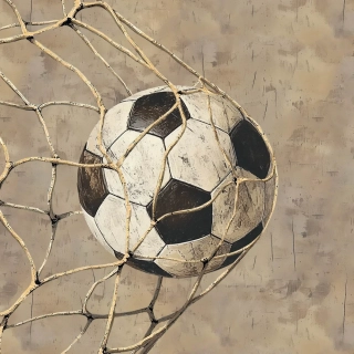 Teplákovina Fotbalový míč, vintage, panel (E)